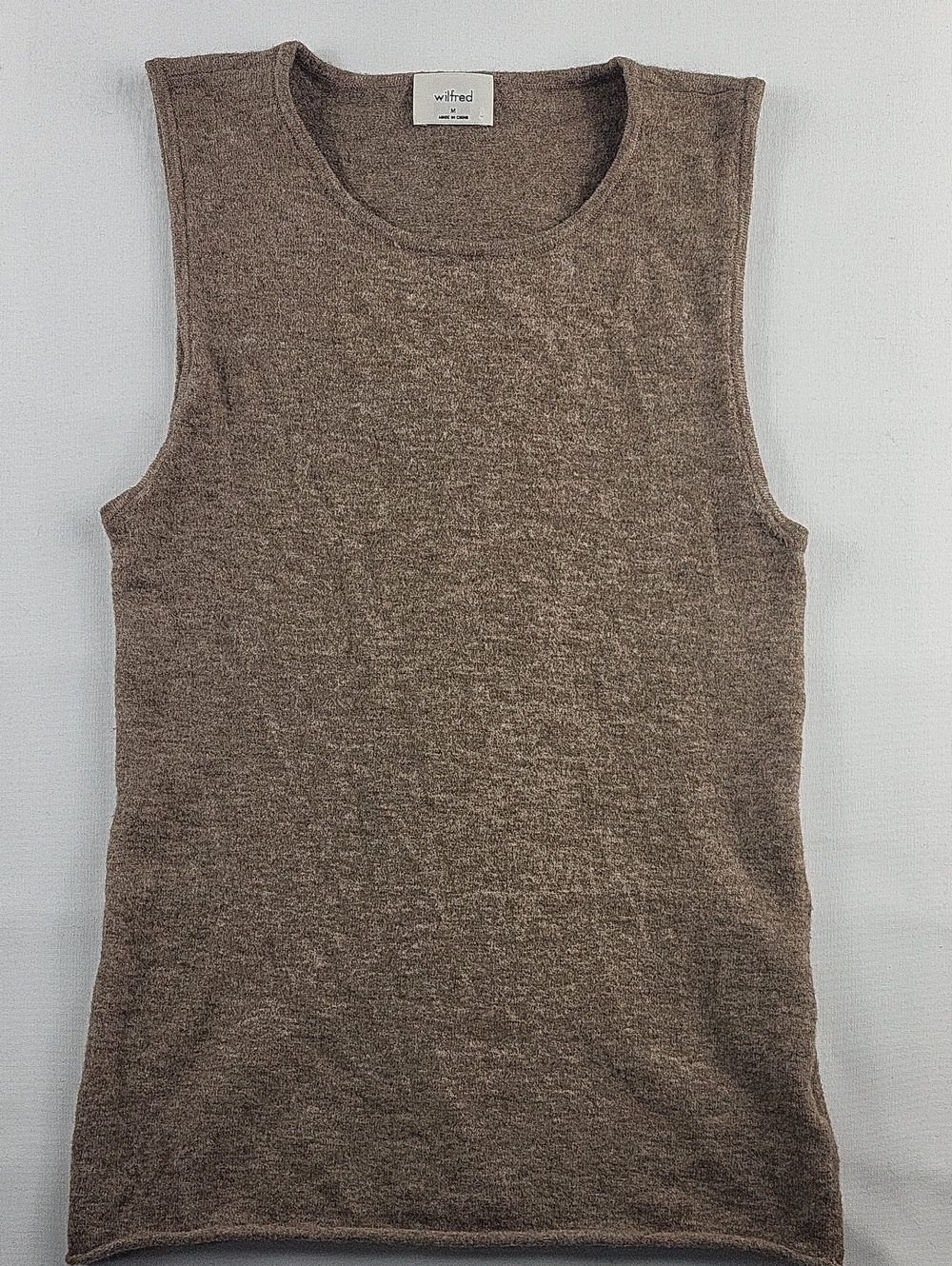 Wilfred Taupe Heathered Knit Sleeveless Tank Size Medium